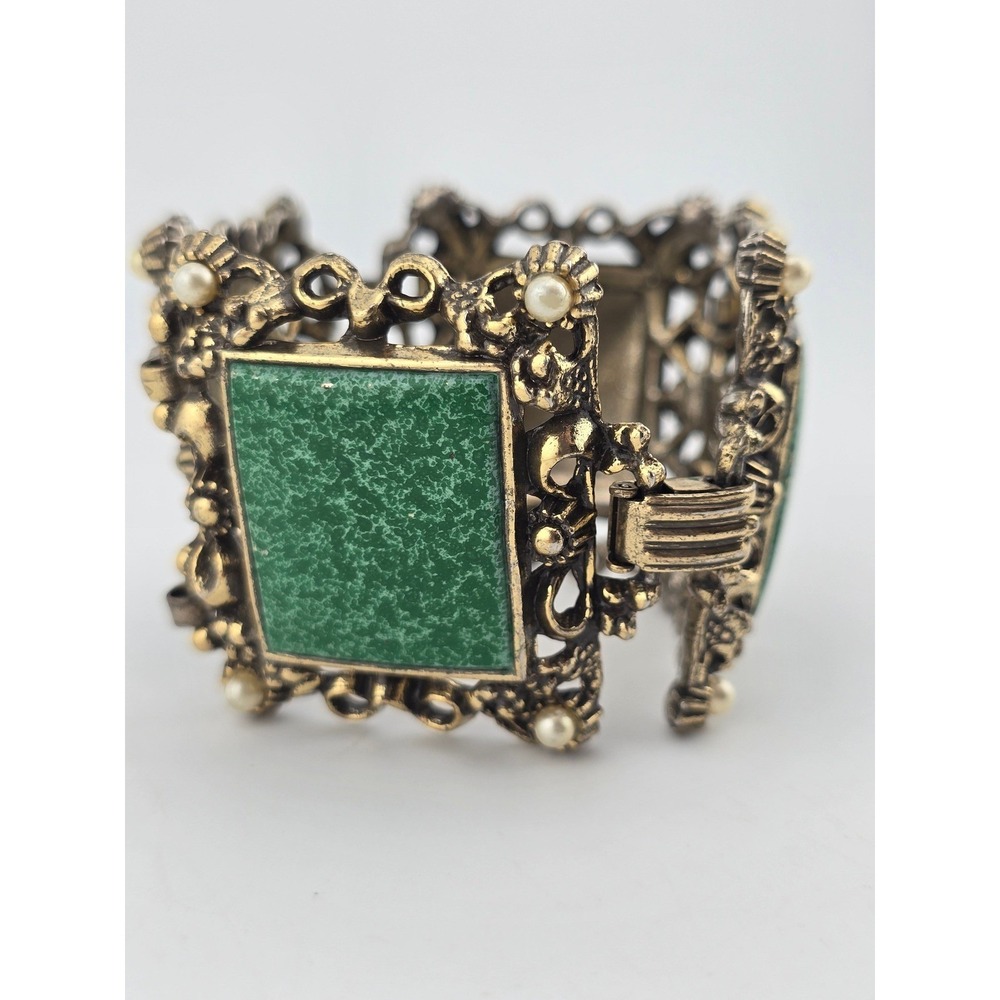 Vintage Link Panel Bracelet (Unsigned Selro Selino Possibly?)